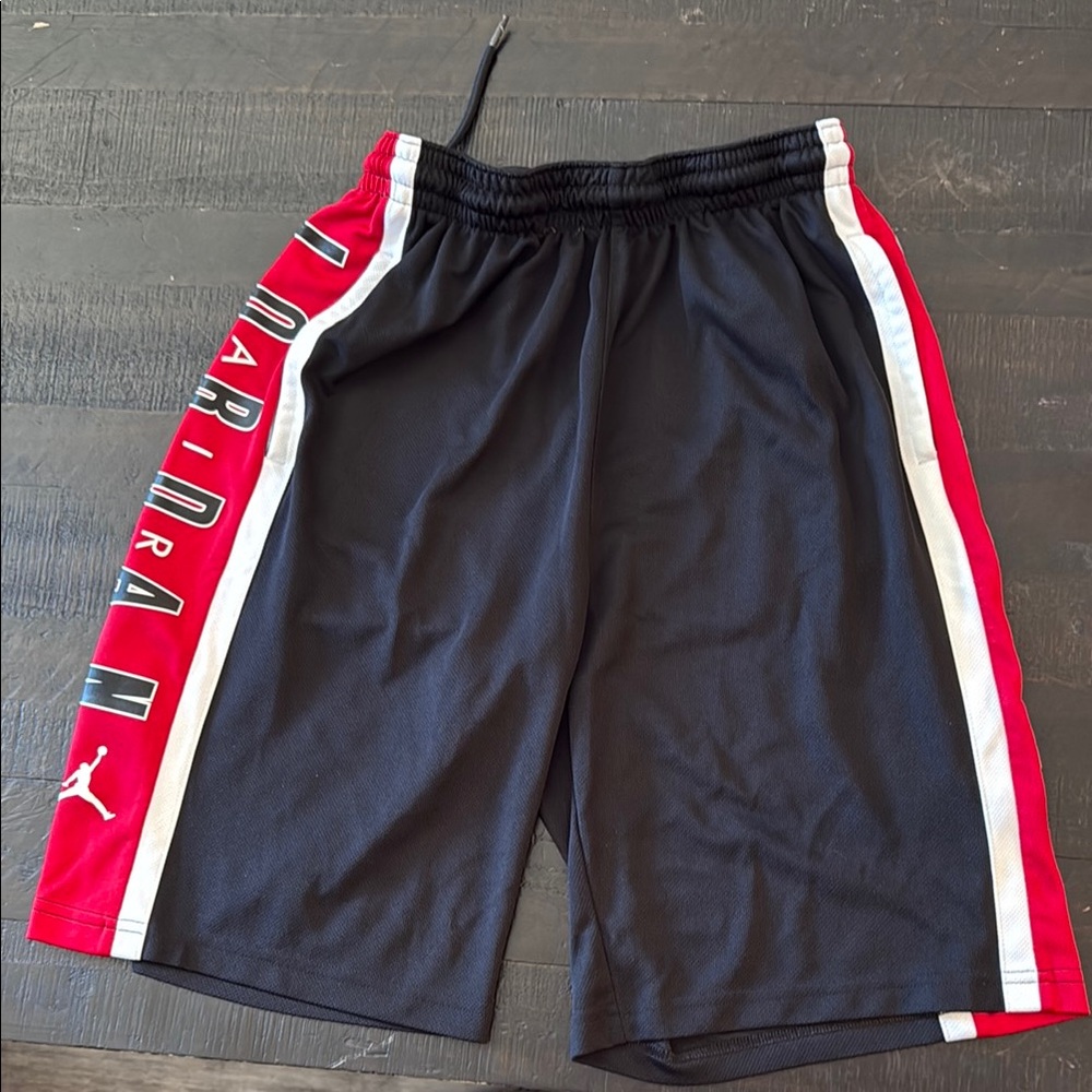 Jordan Black and Red Athletic Shorts
